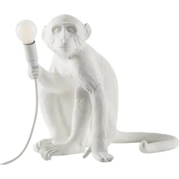 Lampička Seletti Bílá stolní lampa Monkey