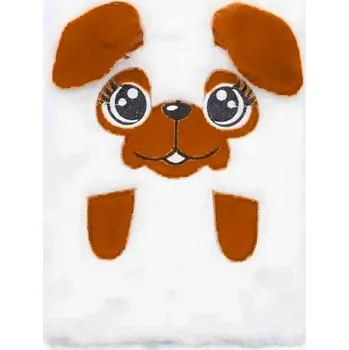 Plyšový zápisník pro děti - Pejsek -A5 linkovaný