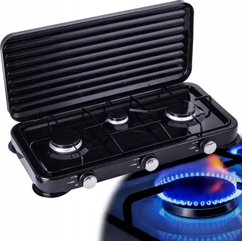 Turistický vařič TURISTICKÝ PLYNOVÝ VAŘIČ PŘENOSNÝ 3-PLOTÝNKOVÝ NA PROPAN-BUTAN