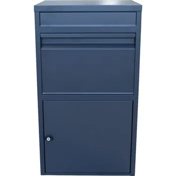 Poštovní schránka Box na balíky s přepadovou lištou, antracit - privátní "parcel box", rozměr 410 x 385 x 720 mm, tl. mat. 0,8 mm, velikost balíku 320 x 300 x 180 mm, barva - antracit RAL 7016