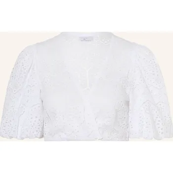Dámská halenka Waldorff Dámská Dirndl Blůza Z Krajky S Otvory, bílá, 42