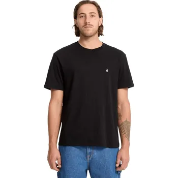 Pánská móda VOLCOM triko - Stone Blanks Bsc Sst (BLK)