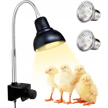 Osvětlení do terária VÝHŘEVNÁ LAMPA PRO ŽELVY 2 ŽÁROVKY UVA UVB 25W 50W PRO TERÁRIA