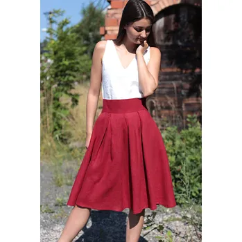 Dámská sukně Lotika Jednobarevná sukně Lotika ze 100% lnu 946372