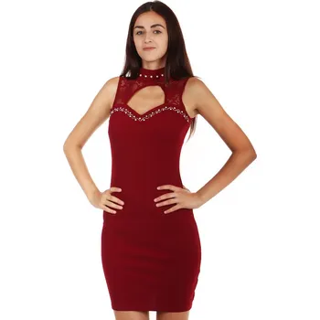 Dámské šaty TopMode Exkluzivní šaty s krajkou a kamínkovou ozdobou 77510