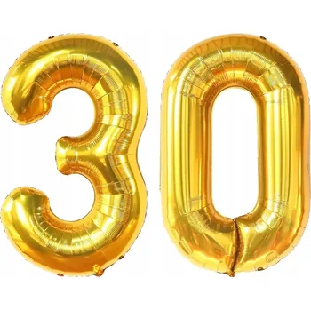 Balónek Balónky Číslice k 30. Narozeninám Zlaté Fóliové Velké Třicítka 30 100 cm
