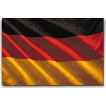 Diamantové malování Diamantové malování - Vlajka Německo Velikost: 40x60cm, Rámování: Pouze srolované plátno, Diamanty: Kulaté