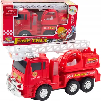 autíčko HASIČSKÉ AUTO HASIČI S VÝSUVNYM ŽEBŘÍKEM, SVĚTLA A ZVUKY