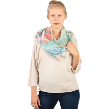 TopMode Jemný šátek s barevnými vzory 787466