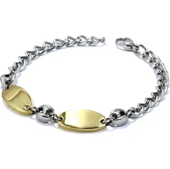 Náramek TopMode Náramek z velkých oček stříbrno-zlatý 702408