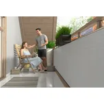 Balkonová ratanová zástěna MALMO, světle šedá/tmavě šedá, výška 110 cm šířka různé rozměry 1300 g/m2 MyBestHome Rozměr: 110x300 cm