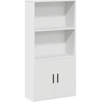 Knihovna Bílá knihovna/regál 60 x 24 x 120 cm se dvěma policemi a dvířky