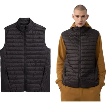 Pánské oblečení 4F pánská vesta 4FAW23TVESM062 hnědá, velikost M