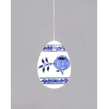 Velikonoční dekorace Cibulák Velikonoční ozdoba vajíčko závěs 5,5 cm originální cibulákový porcelán Dubí
