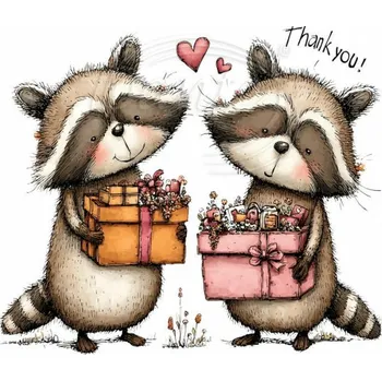 Textilní nažehlovací páska Dante Nažehlovačka Raccoon (1) - 6 x 5 cm