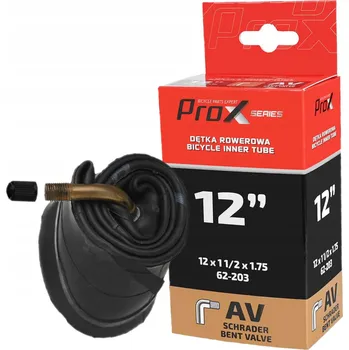 Duše na kolo DUŠE PROX 12" X 1 1/2 X 1,75 AV OHNUTÝ VENTILEK BOX zahnutý ventil