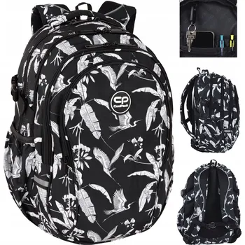 Školní batoh Školní batoh CoolPack s více přihrádkami bílý, černý 20 l