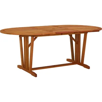 Zahradní stůl Zahradní stůl 200 x 100 x 75 cm masivní eukalyptové dřevo - 8720286849477