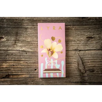 Čokoláda Lyra CREAMY VANILKA Mléčná čokoláda s vanilkovou náplní 80 g