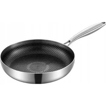 Pánev OCELOVÁ PÁNEV 24 cm GASTRONOMICKÁ OCELOVÁ pánev MEDOVÁ PLÁSTEV HEXAGON