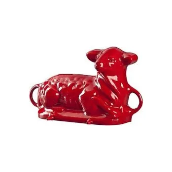 Pánev Litinová smaltovaná pečicí forma GOURMETINA Beránek - Stínově červená - Český Smalt