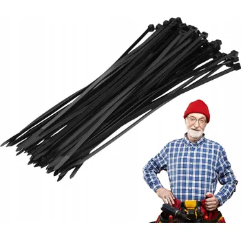 Stahovací páska Hadicová spona černá (bal. 50 Ks) 7,2x300mm Vorstahl