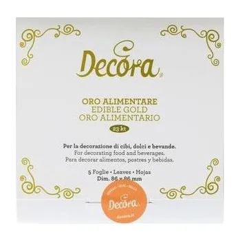 Přisada na vaření a pečení 5 listů jedlého zlata 86x86 mm - Decora