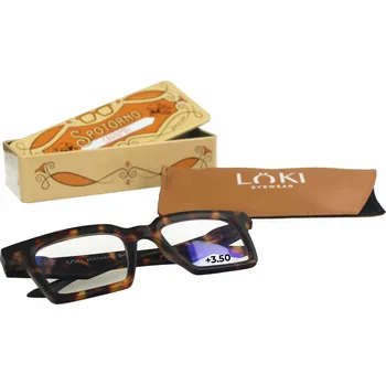 Brýle na čtení +3.5 Dioptrie LOKI - ITALY Brýle k počítači s filtrem modrého světla, brýle na čtení