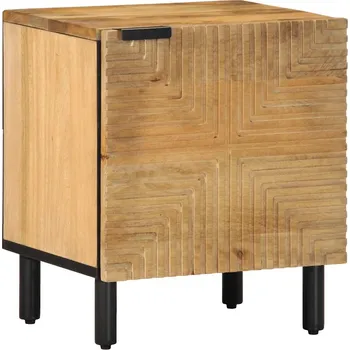 Noční stolek Noční stolek hnědý 40 x 33 x 46 cm masivní mangovníkové dřevo - 8721158448095