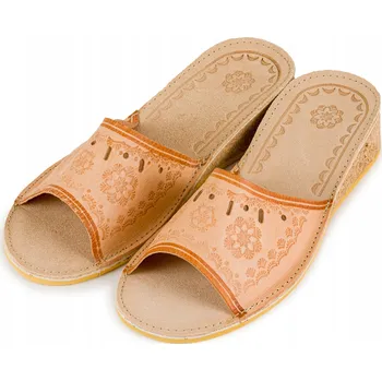 Dámská obuv Kožené Sandále Domácí Pantofle Horalské vel. 38