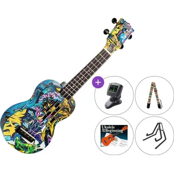 Strunný nástroj Mahalo MA1GR Art II Series SET Graffiti Sopránové ukulele