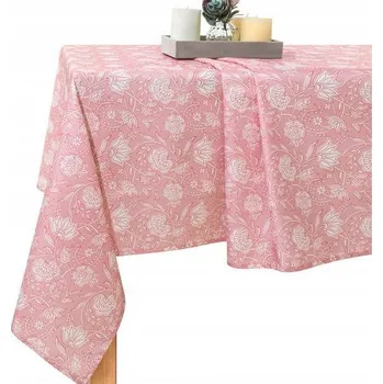 ubrus UBRUS PLAMOODOLNÝ NA STŮL S KVĚTINAMI 140x200 HLADKÝ VODĚODOLNÝ DEKORATIVNÍ