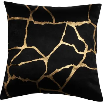 Polštář WUSTE černá/zlatá 45x45 cm Mybesthome Varianta: Povlak na polštář, 45x45 cm