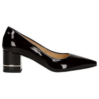 Dámské lodičky Bordové Dámské Lodičky Na Zdobeném Podpatku Wojas 3515436 38