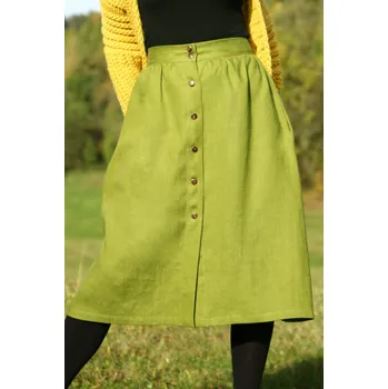 Dámská sukně TopMode Propínací lněná sukně Lotika Premium quality 776293