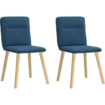 Jídelní židle Jídelní židle 2 ks modré textil - 8721158633842