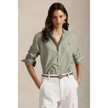 Dámská košile Košile s příměsí lnu Polo Ralph Lauren, XS, zelená, 81X