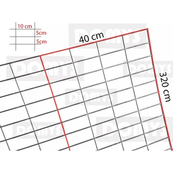 gabiony DOMYS GABIONOVÁ SÍŤ 40x320cm (10x10cm)