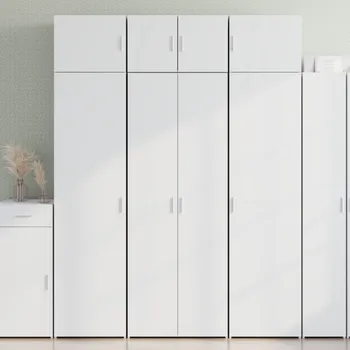 Příborník do zásuvky Skříň highboard bílá 70 x 42,5 x 185 cm kompozitní dřevo - 8721102655098