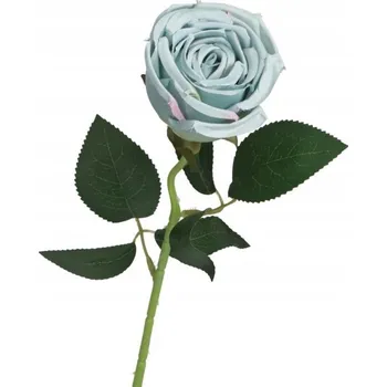 umělá květina JEDNA SATÉNOVÁ RŮŽE JAKO ŽIVÁ VELKÁ 50CM UMĚLÉ KVĚTY PREMIUM