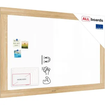 Allboards Magnetická tabule PREMIUM 150x100 cm v rámu v barvě dubu, MP1510OAK