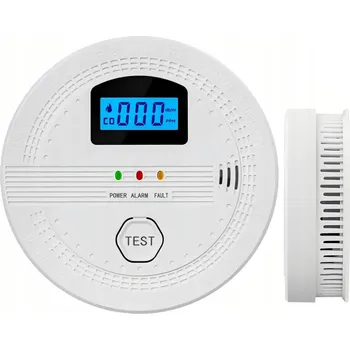 Zabezpečovací technika Detektor oxidu uhelnatého, certifikovaný alarmový detektor na baterii