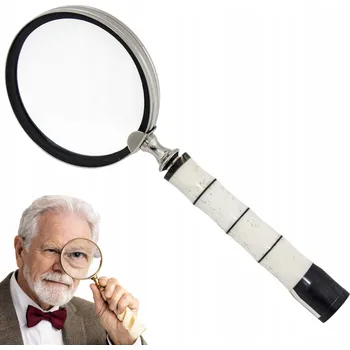 Obraz Ruční lupa dekorativní do kanceláře retro stříbrná krémová