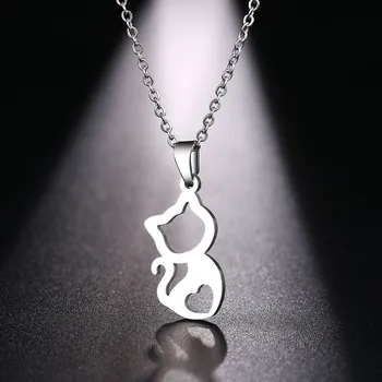 Řetízek Náhrdelník a přívěsek kočka