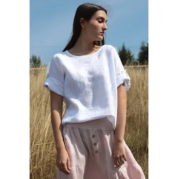 Dámská halenka TopMode Oversized halenka ze 100% lnu 952421
