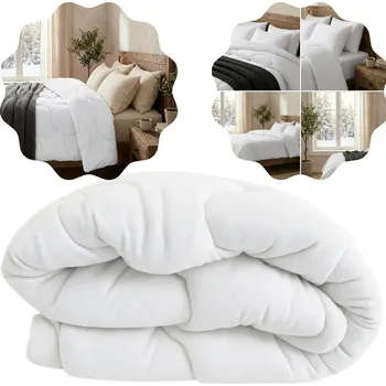 přikrývka Zimní Přikrývka 140x200cm POLAROVÁ BÍLÁ ANTI-ALERGICKÁ CELOROČNÍ