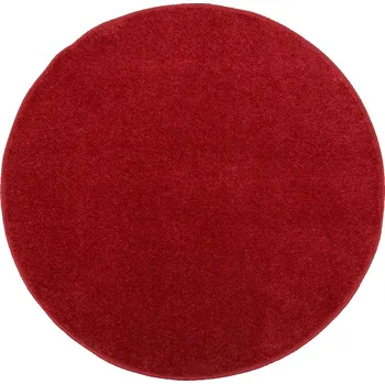 Koberec Průměr 200 cm KULATÝ BORDOVÝ KOBEREC KOBEREC DO OBÝVACÍHO POKOJE NA MÍRU