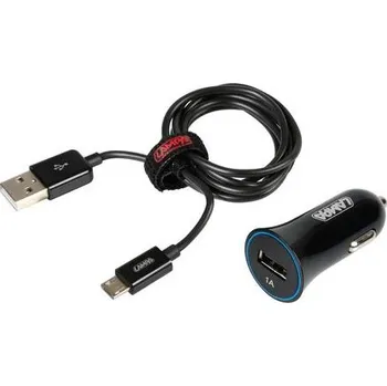 Zástrčka zapalovače USB 1000mA 12 / 24V s kabelem 100cm
