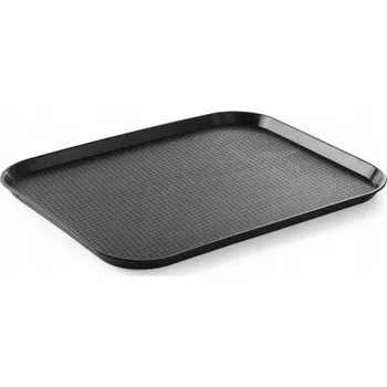 GASTRONOMICKÝ PROTISKLUZOVÝ ČERNÝ SERVÍROVACÍ PODNOS / TÁC PRO RYCHLÉ OBČERSTVENÍ 30X41 CM