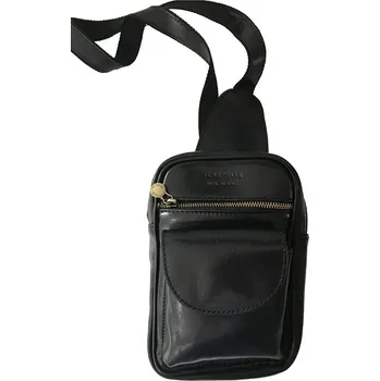 Kabelka TopMode Jednobarevná kožená crossbody kabelka 483417